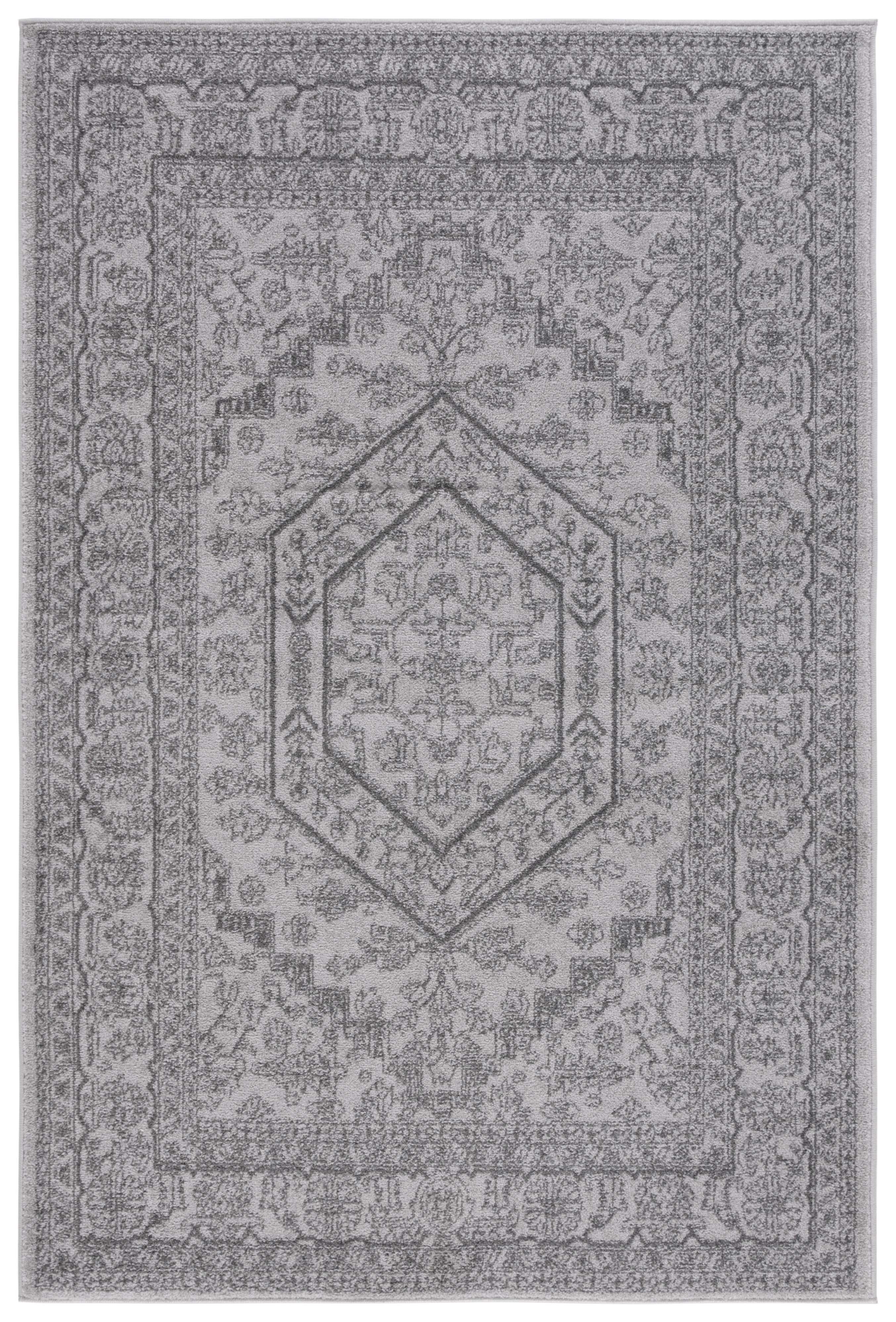 SAFAVIEH Adirondack Xavier Oriental Area Rug, Light Grey/Dark Grey, 4' x 6'
